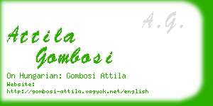 attila gombosi business card